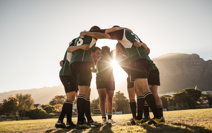 Rugby team depicting SAP team effort