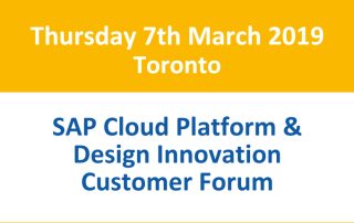 SAP Cloud Platform Forum Toronto