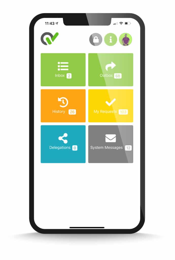 Approval Management Outbox OneList on Mobile