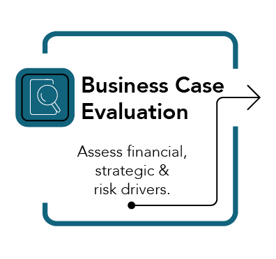 Business case evaluation within project portfolio management, assessing financial, strategic, and risk drivers to support portfolio-level investment decisions.